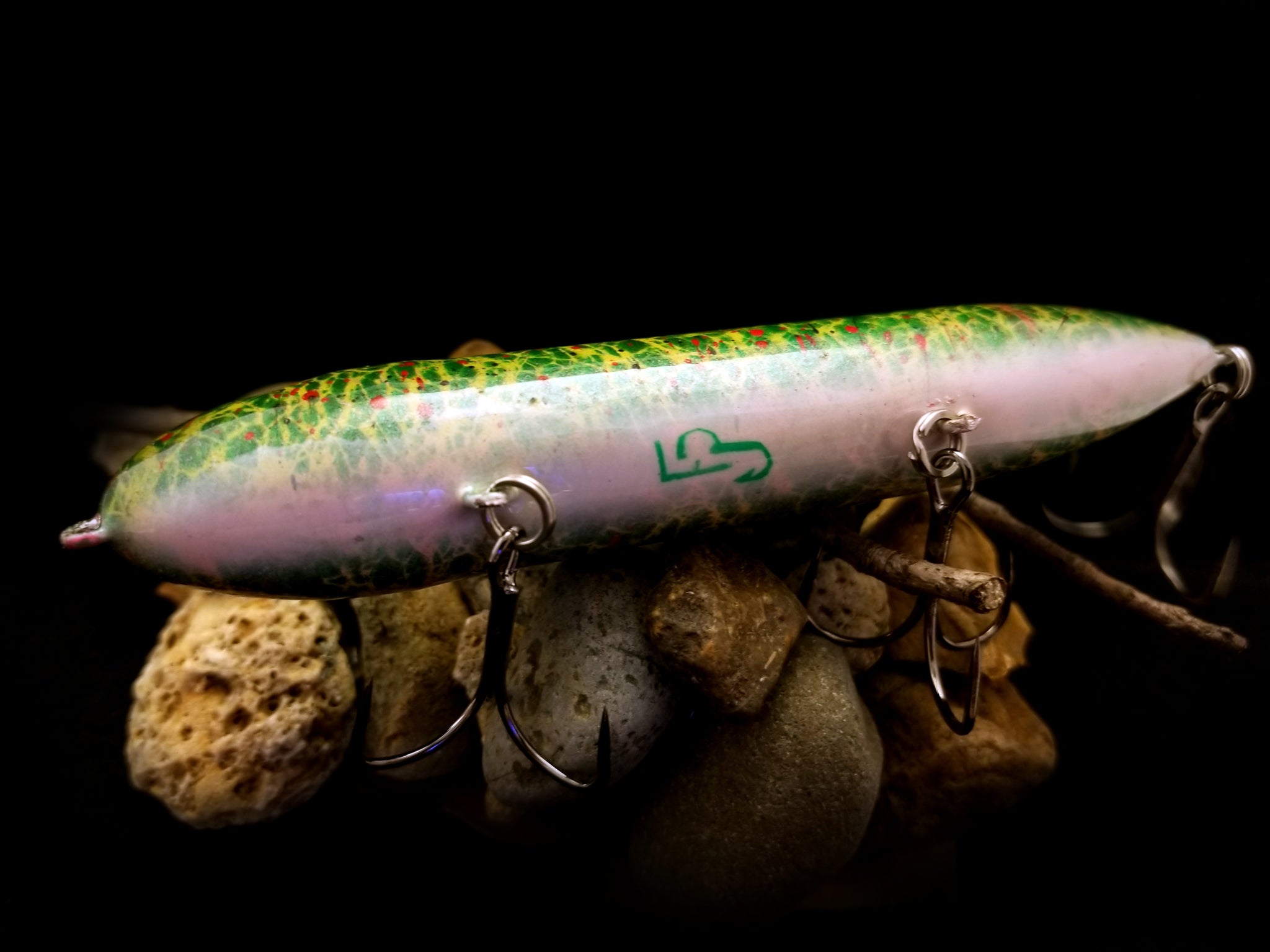 Backwater Lures - Custom Spook Jr. Red Splash